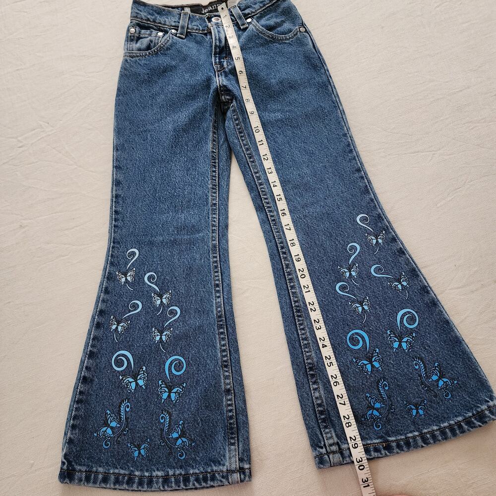 Vintage Levi's Flared Butterfly Jeans kids 7 - Picture 8 of 10